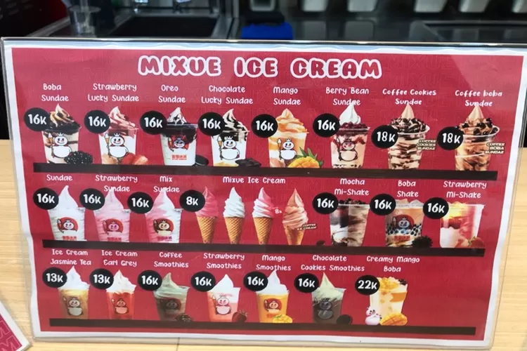 Pilihan Menu Mixue Dengan Harga Terjangkau September 2023